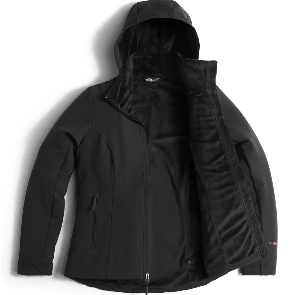 The North Face Women's Shelbe Raschel Jacket Black/Rose Dawn XL - Picture 2 of 8